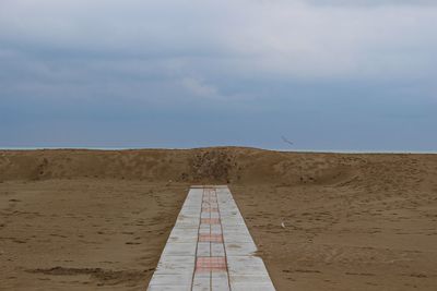 Scenic view of desert against sky