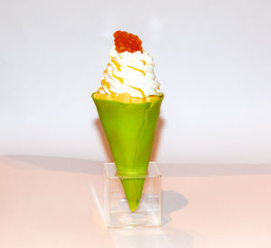 Close-up of drink in glass on table