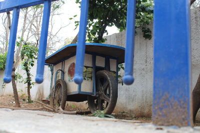 Bicycle parked by the road