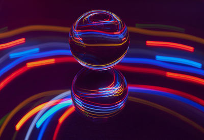 Close-up of bubbles over black background