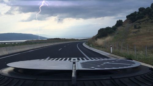 Road passing through landscape