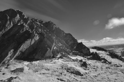 Scenic view of rocky mountains 