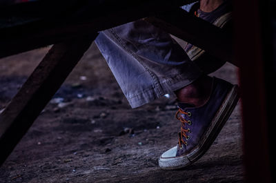 Low section of person standing on floor