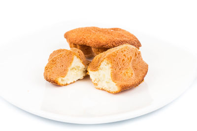 Close-up of bread in plate