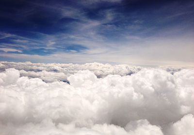 Majestic view of cloudscape in blue sky