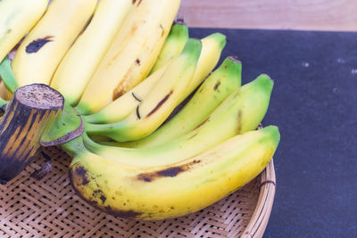 Close-up of bananas in basket