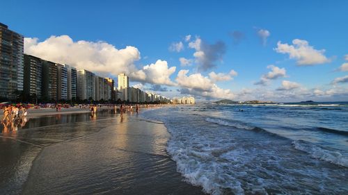 Panoramic view of beach against sky