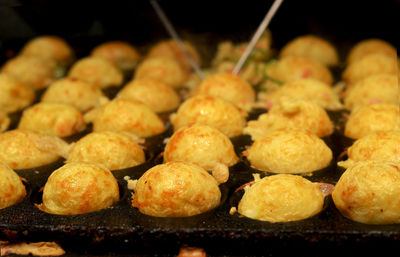 Close-up of japanese takoyaki