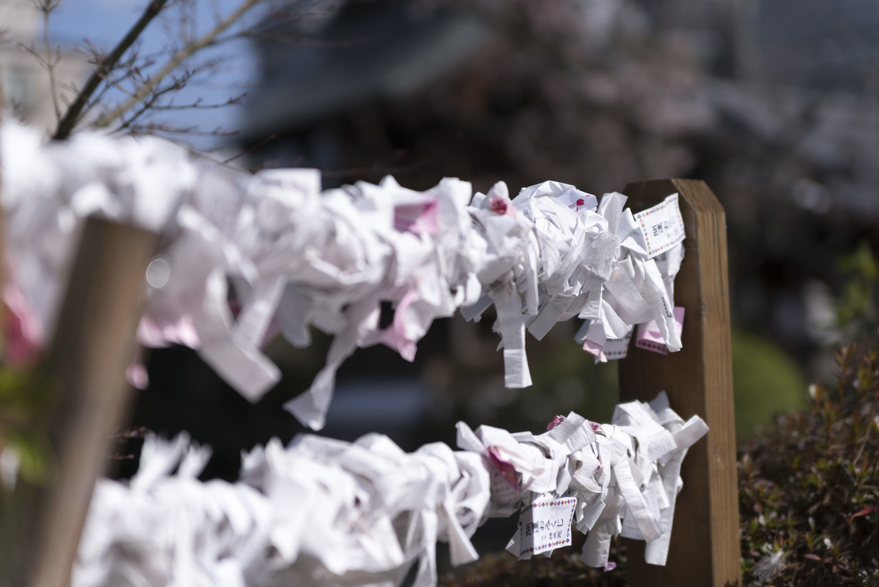 CLOSE-UP OF CLOTHES HANGING