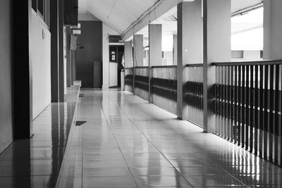 Empty corridor of building