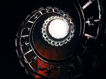 Low angle view of spiral staircase