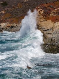 Scenic view of waterfall