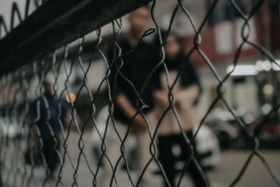 Close-up of chainlink fence