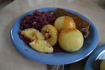 Close-up of food in plate