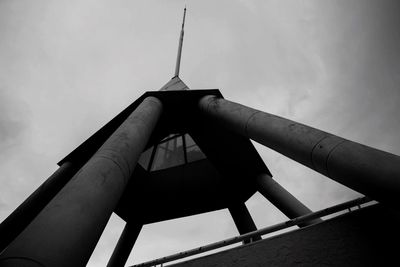 High section of built structure against sky