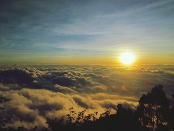 Scenic view of cloudscape against sky during sunset