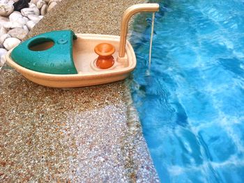 High angle view of swimming pool