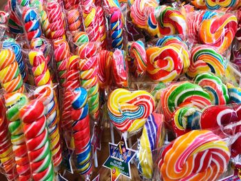 Full frame shot of multi colored candies for sale