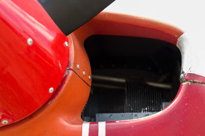 Close-up of red car