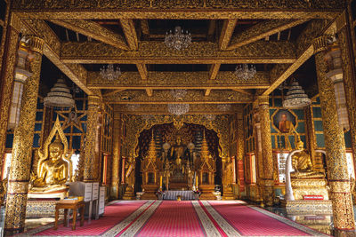 View of buddha statue in temple