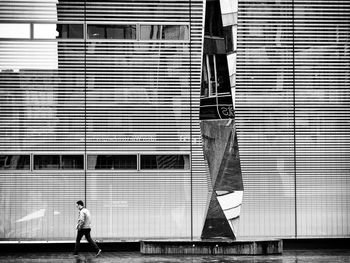 People walking on city street