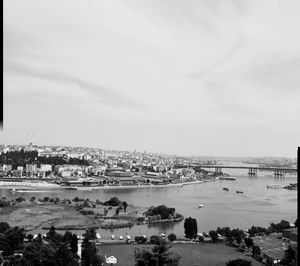 Scenic view of city against sky