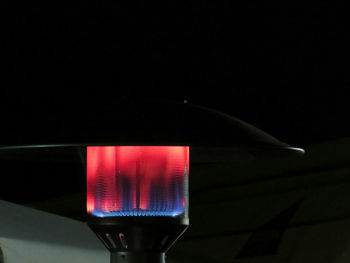 Close-up of illuminated street light