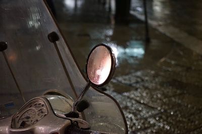 High angle view of water in container