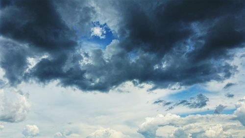 Low angle view of cloudy sky