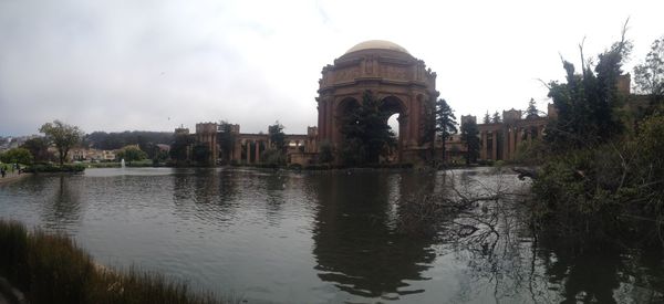 Reflection of built structures in water