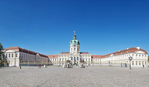 View of historic building against blue sky