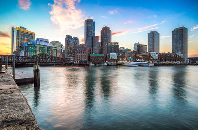 View of city at waterfront