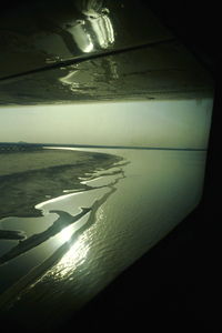 High angle view of beach