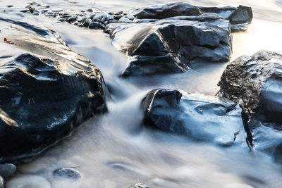 Scenic view of waterfall