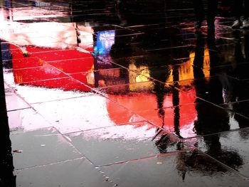 Reflection of trees in water