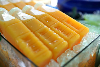 High angle view of food in container