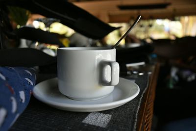 Close-up of coffee cup