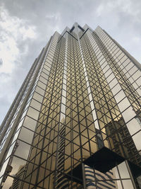 Low angle view of modern building against sky