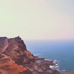 Rock formations in sea