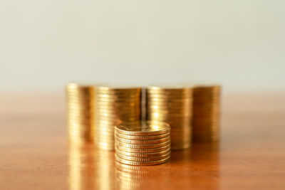 Close-up of coins