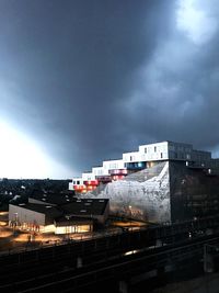 Buildings against sky in city