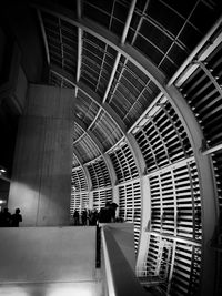 Low angle view of spiral staircase