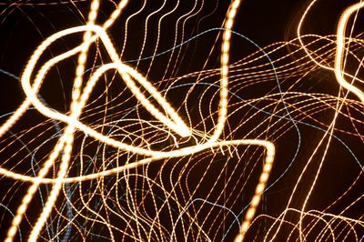 Light trails at night