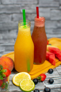 Close-up of drink on table