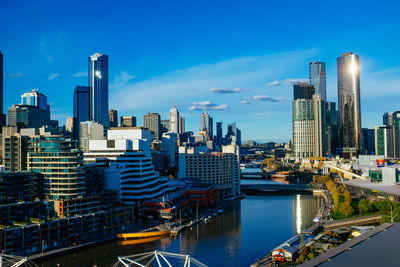 Aerial view of city at waterfront