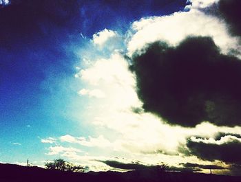 Low angle view of cloudy sky