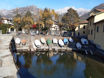 Boats in lake