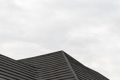 Low angle view of roof of building against sky