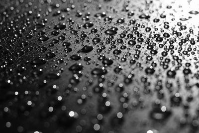 Full frame shot of wet glass