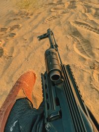 High angle view of car